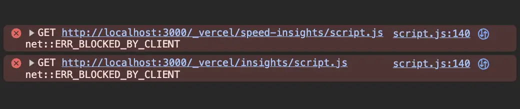 ERR_BLOCKED_BY_CLIENT errors in the console